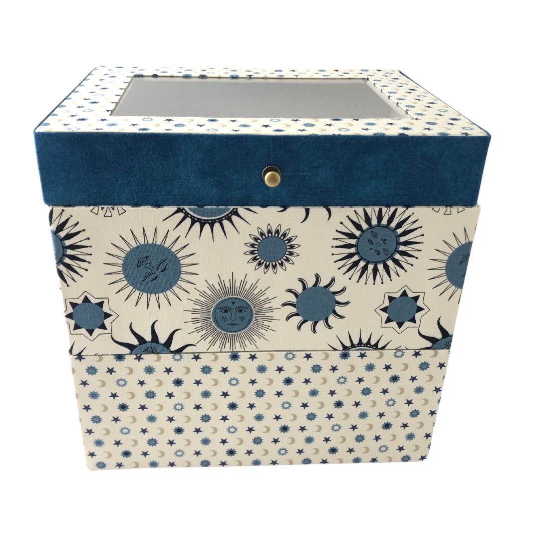 Double-Layer Storage Box with Window and Removable Dividers