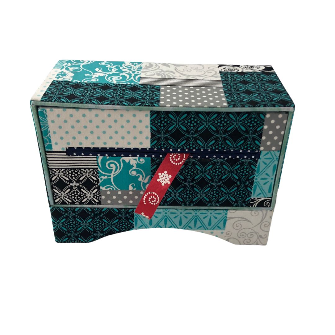 Ribbon Organizer Box with Open Drawer Slot