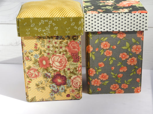 Fabric Folding Box with Lid